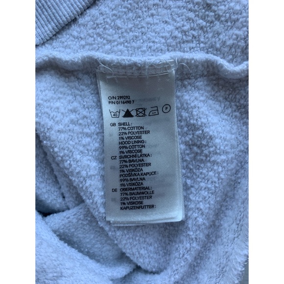 Small, H & M, light grey zip up hooded sweater - Picture 6 of 13